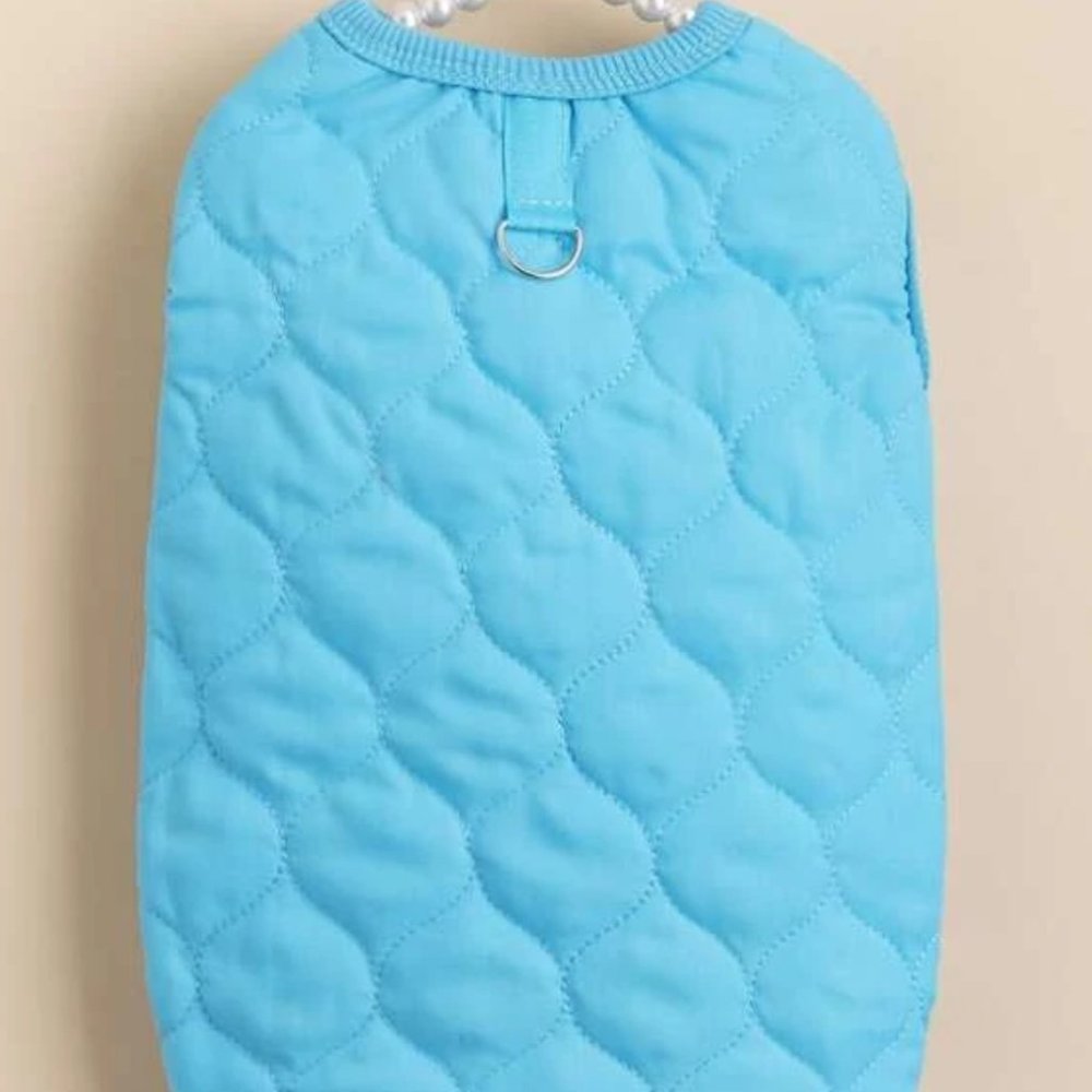 Blue puff jacket for pet
